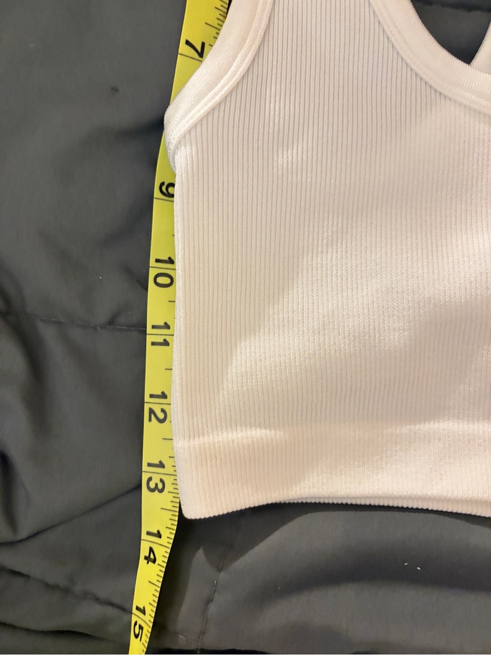 Express White Ribbed Racerback Sports Bra Crop - Picture 5 of 5